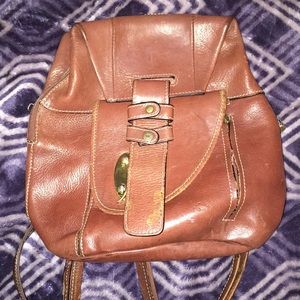 Leather backpack
